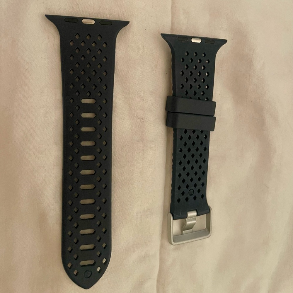 Navy Blue Perforated Apple Watch Band